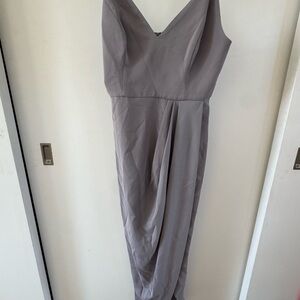 Showpo Gray Sweetheart Sheath Maxi Dress